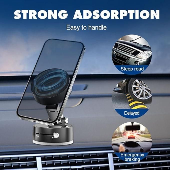 Vacuum Suction Magnetic Phone Holder | 🔥FLAT 50% SAVING🔥